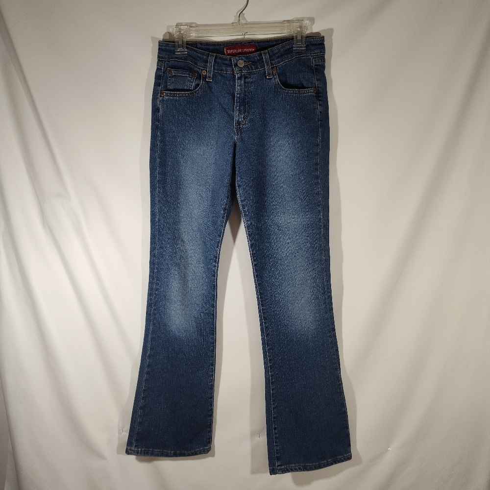 Levi's 518 Women's Boot Cut Denim Jeans Sz Jr 7 Super Low Stretch